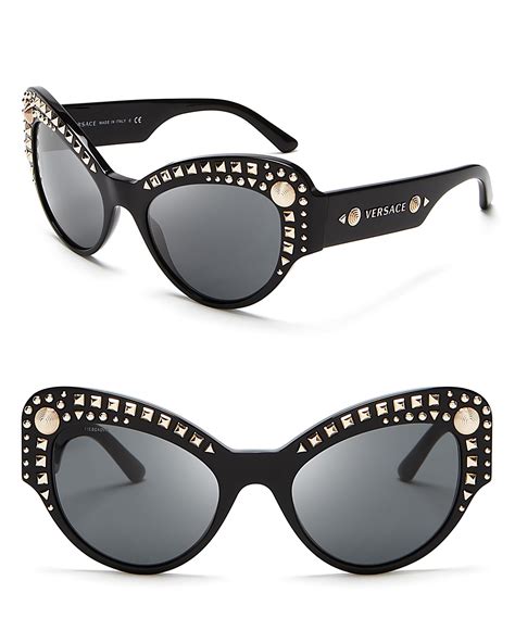 versace studded cat eye sunglasses|female versace sunglasses.